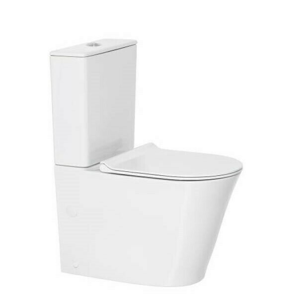 Heron Hygiene Rim Bottom Inlet Close Coupled Back to Wall Toilet Suite