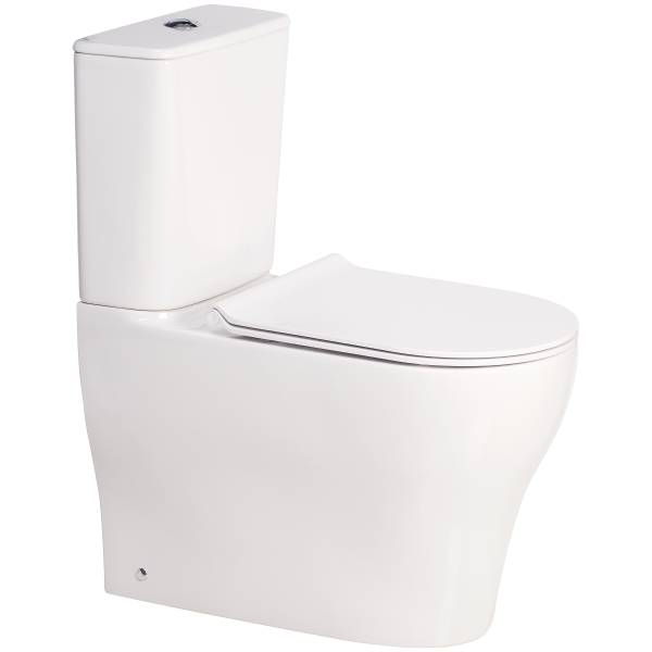 Cygnet Square Overheight Hygiene Rimless Close Coupled Back To Wall Back Inlet Toilet Suite