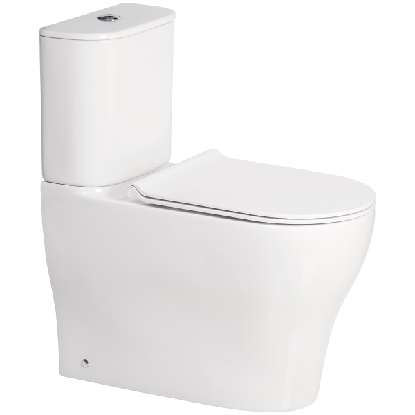 Cygnet Round Overheight Hygiene Rimless Close Coupled Back To Wall Back Inlet Toilet Suite